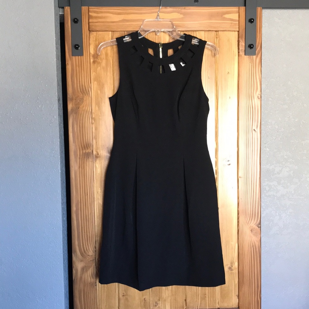 Black cocktail cut out dress